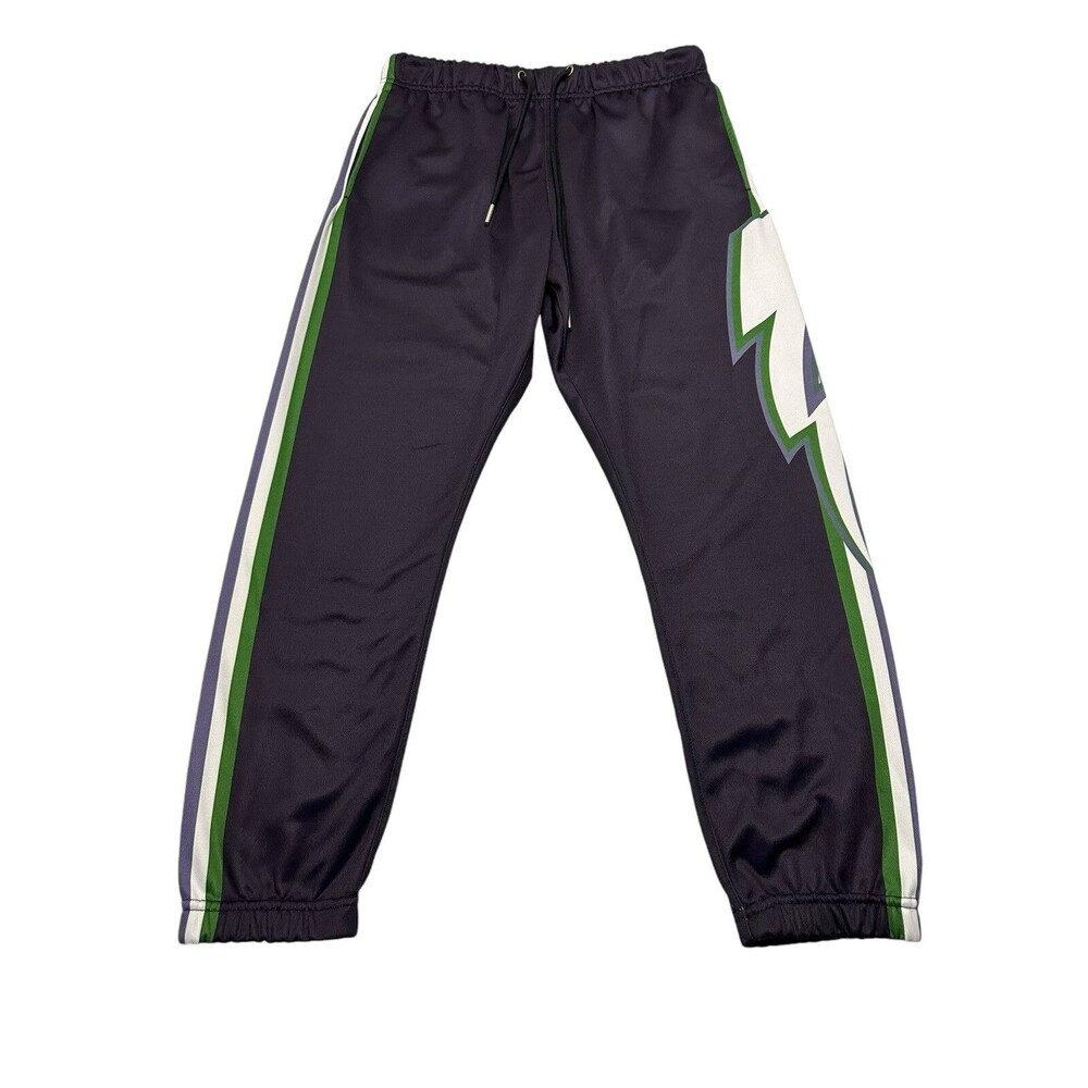 Men's Kinetic Kings Lightning Bolt Graphic Pants Size Medium Black Made in USA